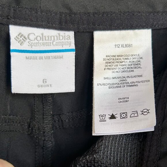 Columbia Mumbai Mover Pants II Black Hiking Outdoor Omnishield Womens Sz 6 Short - Picture 6 of 11